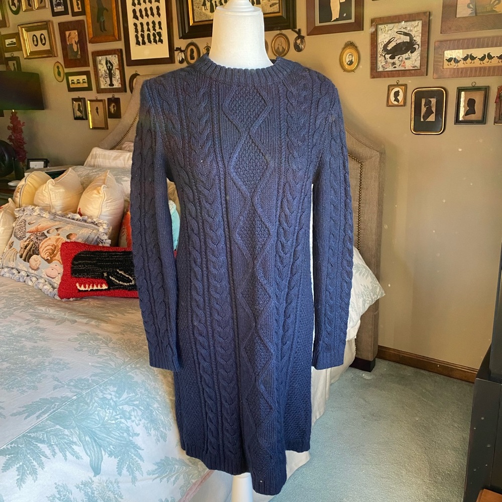 Polo Ralph Lauren Nautical/Preppy Navy Cable Sweaterdress